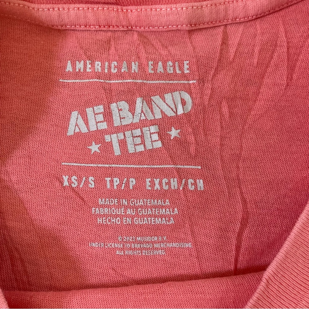 American Eagle Outfitters Coral Graphic Tee size XS/S 100% cotton - Picture 2 of 5